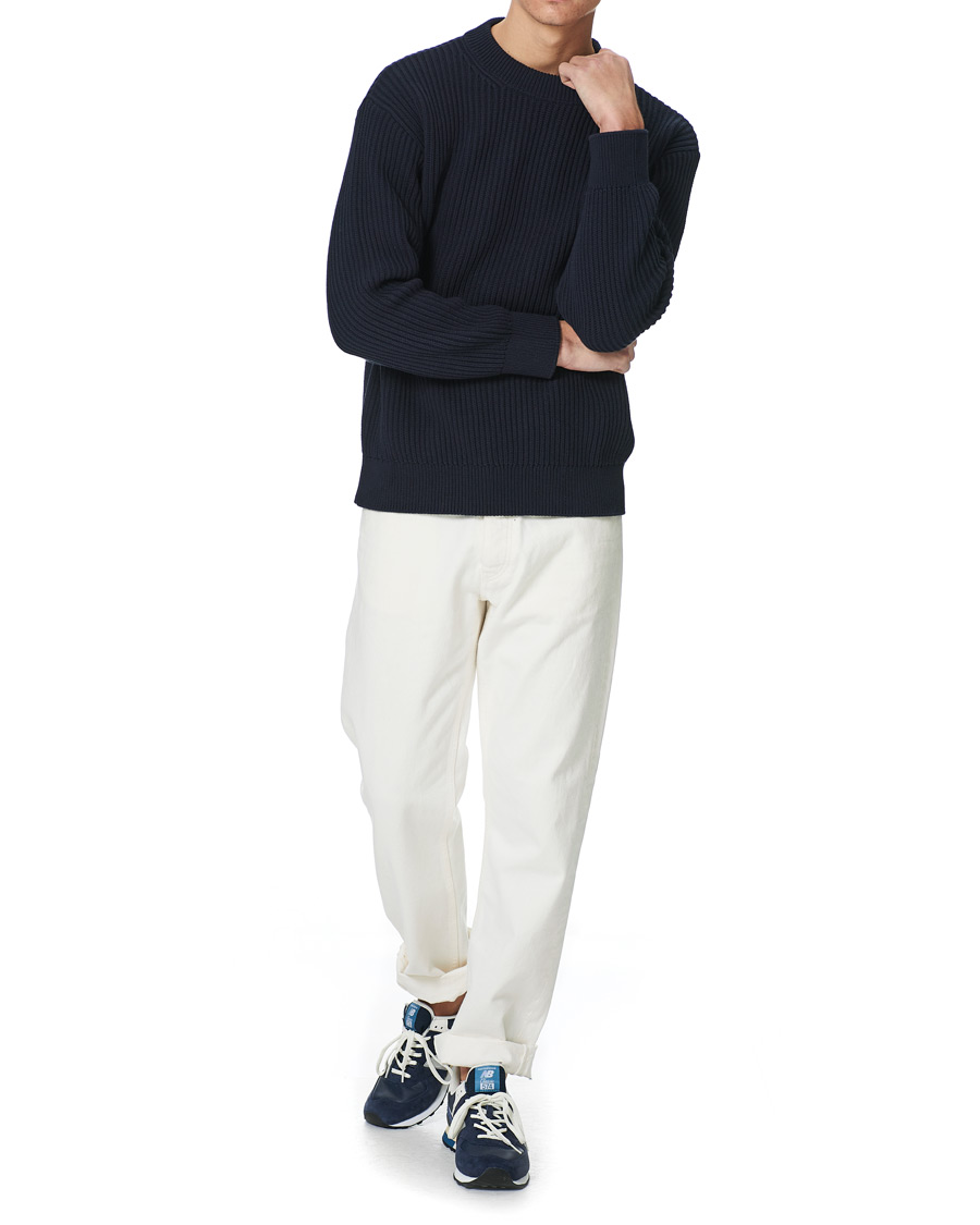 Herre | Trøjer | Nudie Jeans | Frank Chunky Rib Sweater Navy