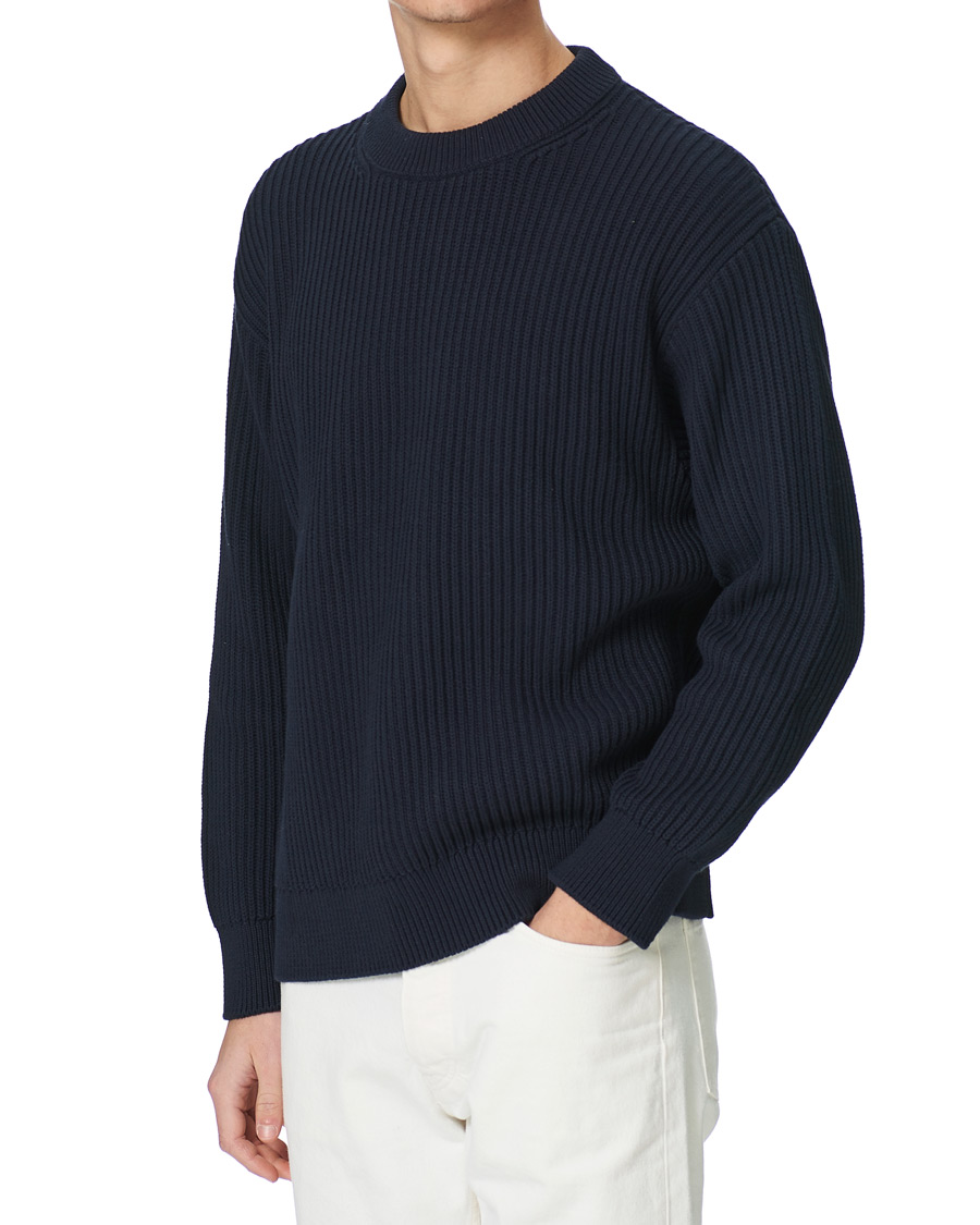 Herre | Trøjer | Nudie Jeans | Frank Chunky Rib Sweater Navy