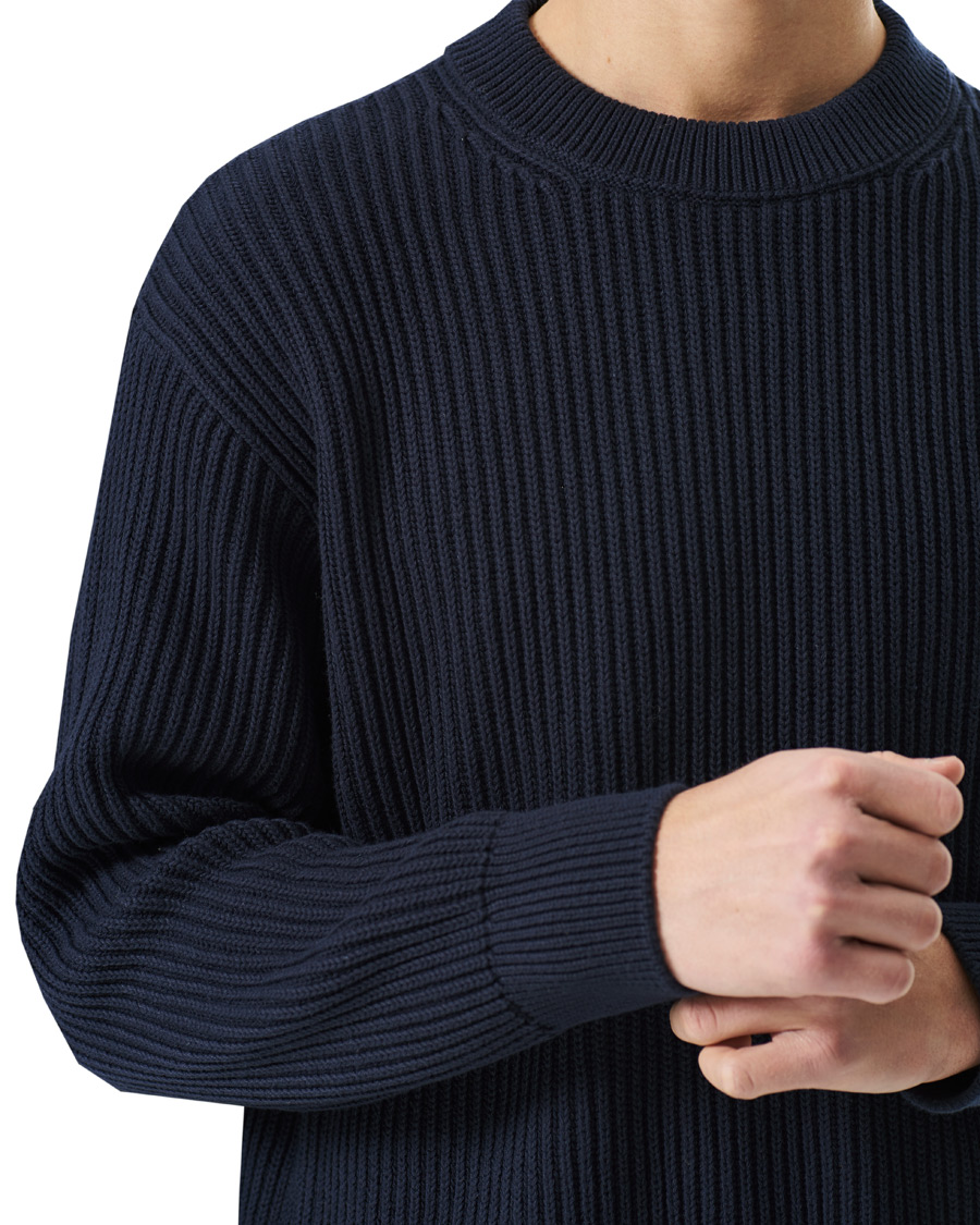Herre | Trøjer | Nudie Jeans | Frank Chunky Rib Sweater Navy