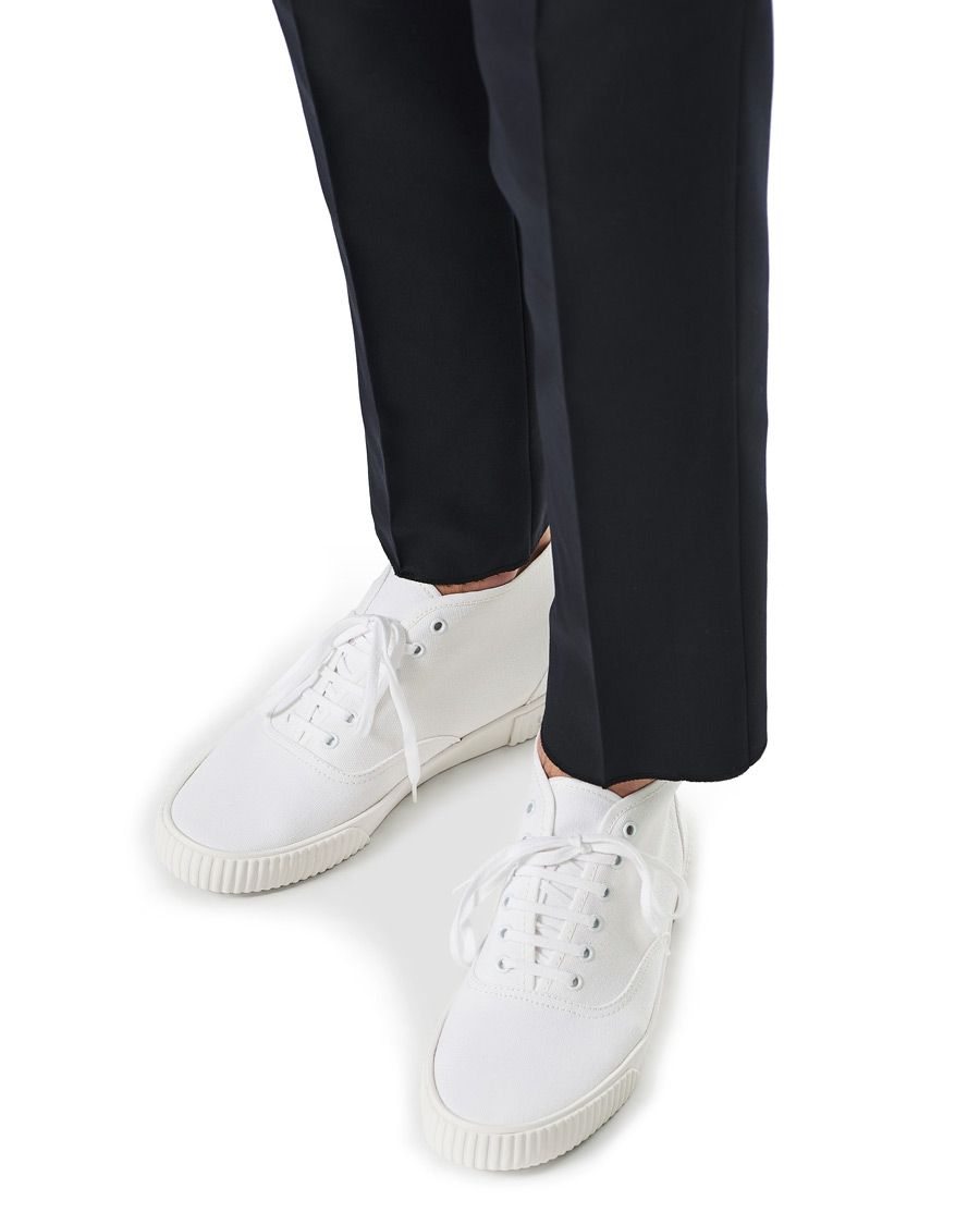 Herre | Thom Browne Mid-Top Heritage Trainers White | Thom Browne | Mid-Top Heritage Trainers White