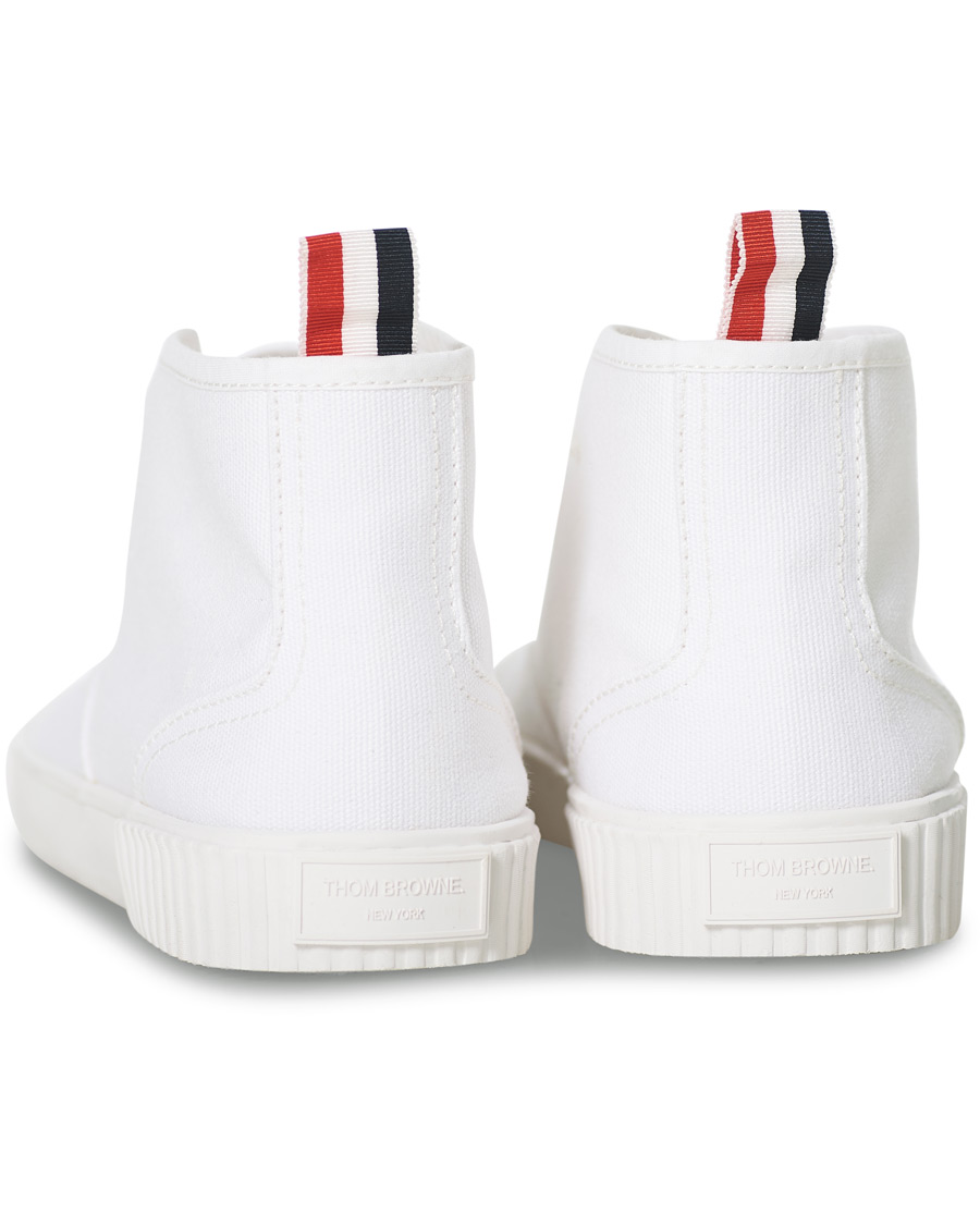 Herre | Thom Browne Mid-Top Heritage Trainers White | Thom Browne | Mid-Top Heritage Trainers White