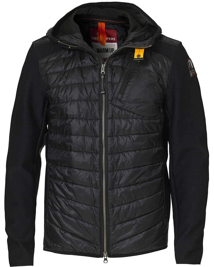 Herre | Trøjer | Parajumpers | Nolan Mesh Hooded Hybrid Black