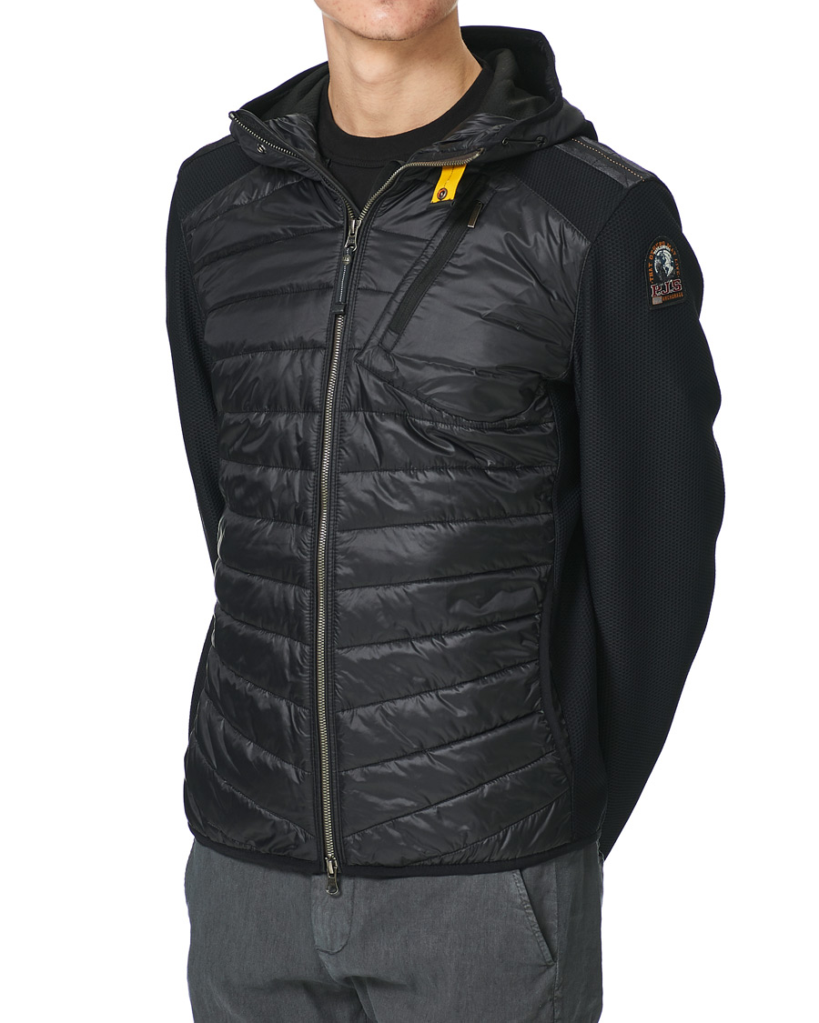 Herre | Trøjer | Parajumpers | Nolan Mesh Hooded Hybrid Black