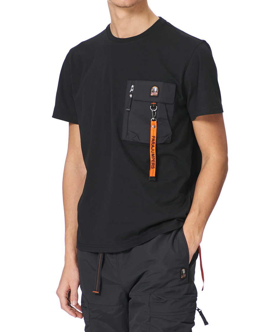 Herre | T-Shirts | Parajumpers | Mojave Pocket Crew Neck Tee Black