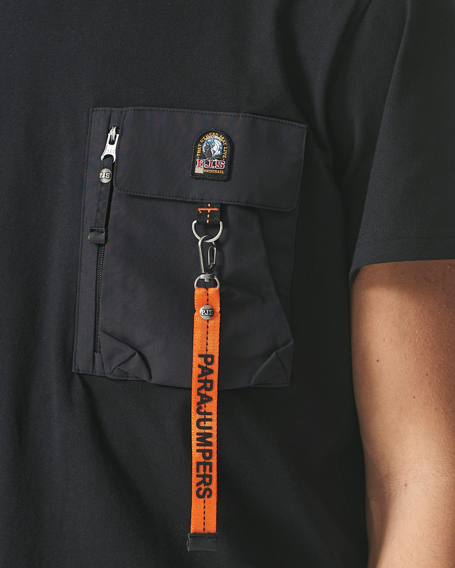 Herre | T-Shirts | Parajumpers | Mojave Pocket Crew Neck Tee Black