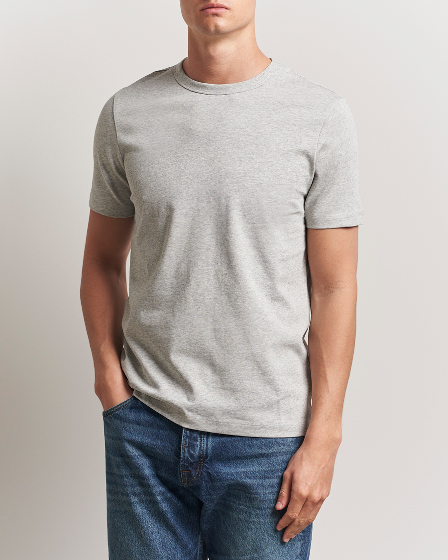 Herre | T-Shirts | A Day's March | Heavyweight T-Shirt Grey Melange