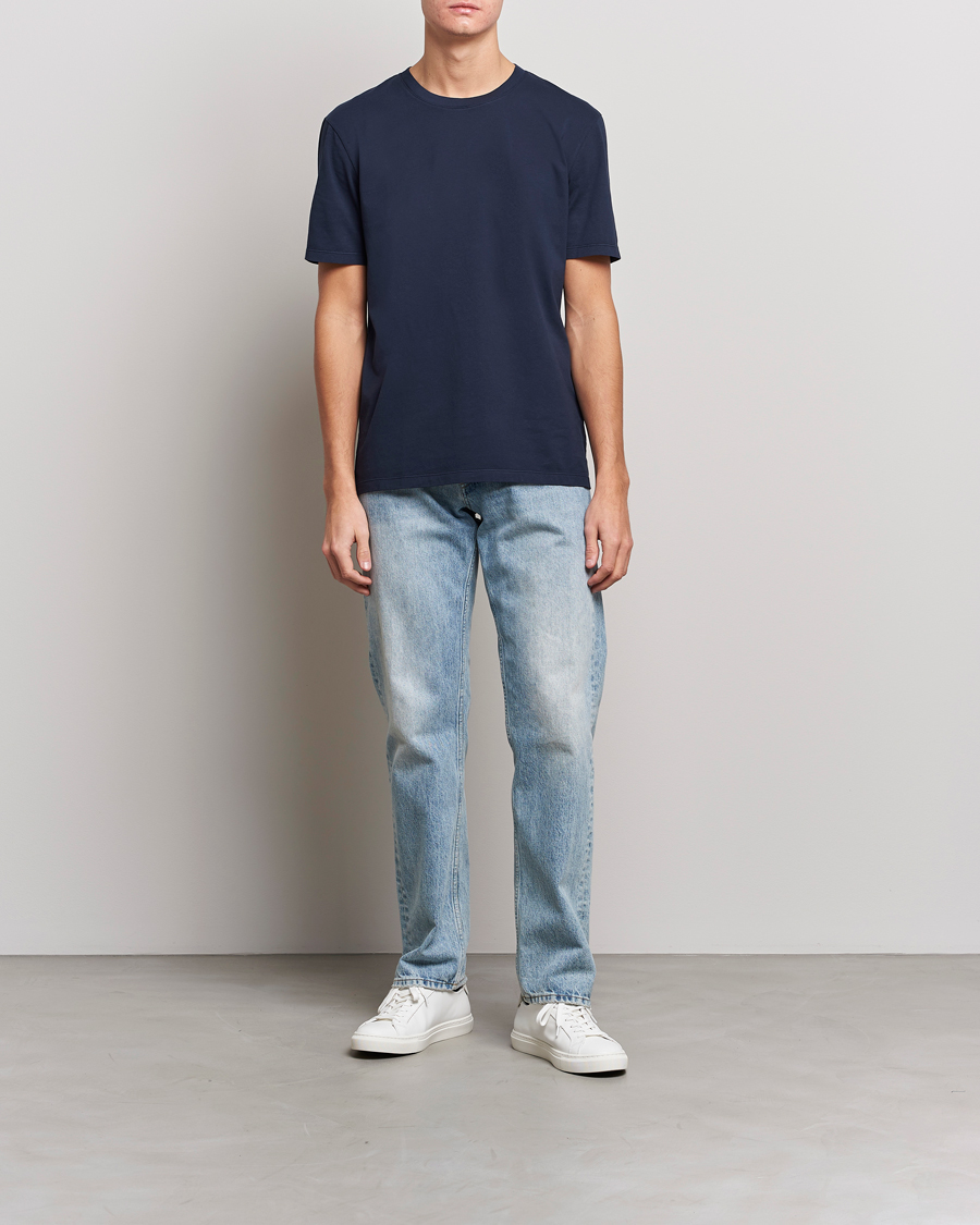 Herre | Økologisk | A Day's March | Classic Fit Tee Navy