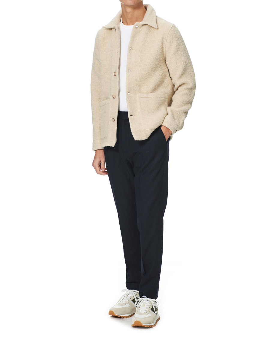 Herre | Skjorter | A Day's March | Rugged Wool Overshirt Ecru