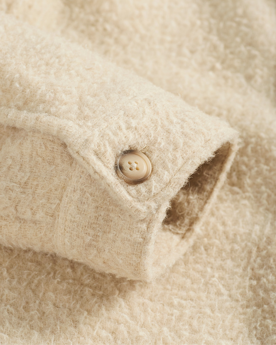 Herre | Skjorter | A Day's March | Rugged Wool Overshirt Ecru