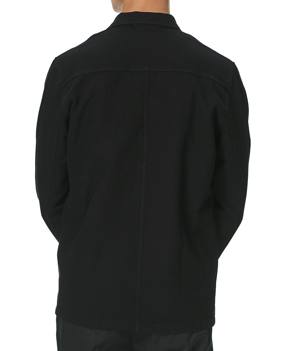 Herre | Skjorter | A Day's March | Original Herringbone Overshirt Black