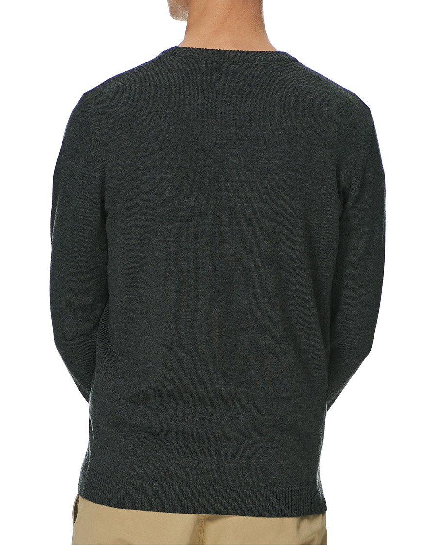 Herre | Trøjer | A Day's March | Alagón Merino Crew Moss Melange