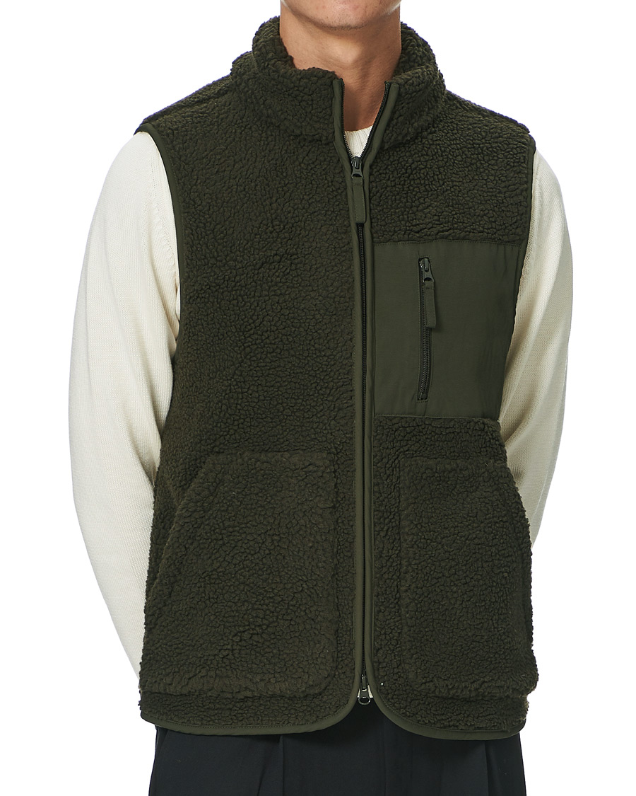 Herre | Trøjer | A Day's March | Arvån Recycled Fleece Vest Olive