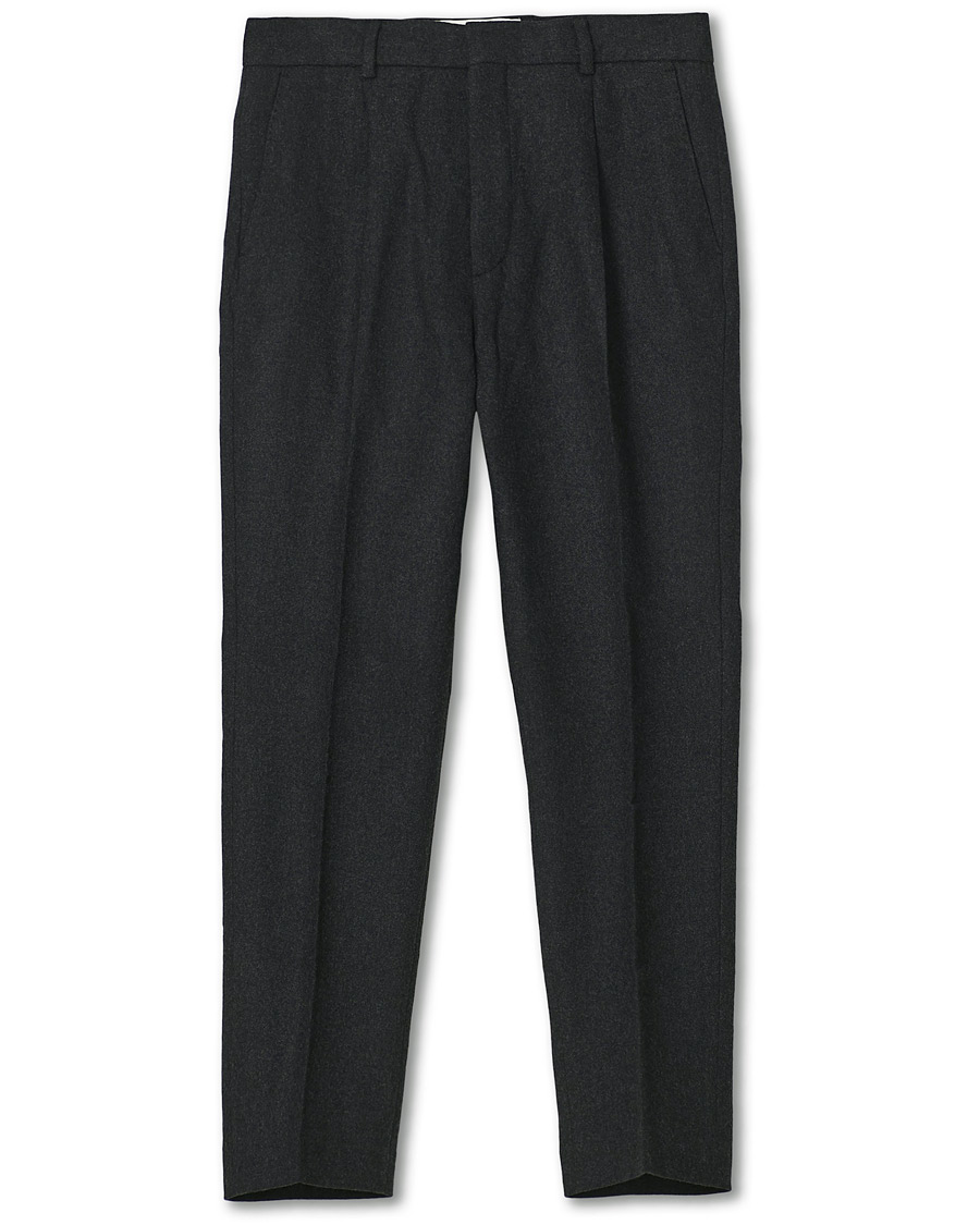 Herre | Bukser | A Day's March | Crovie Wool Trousers Grey Melange