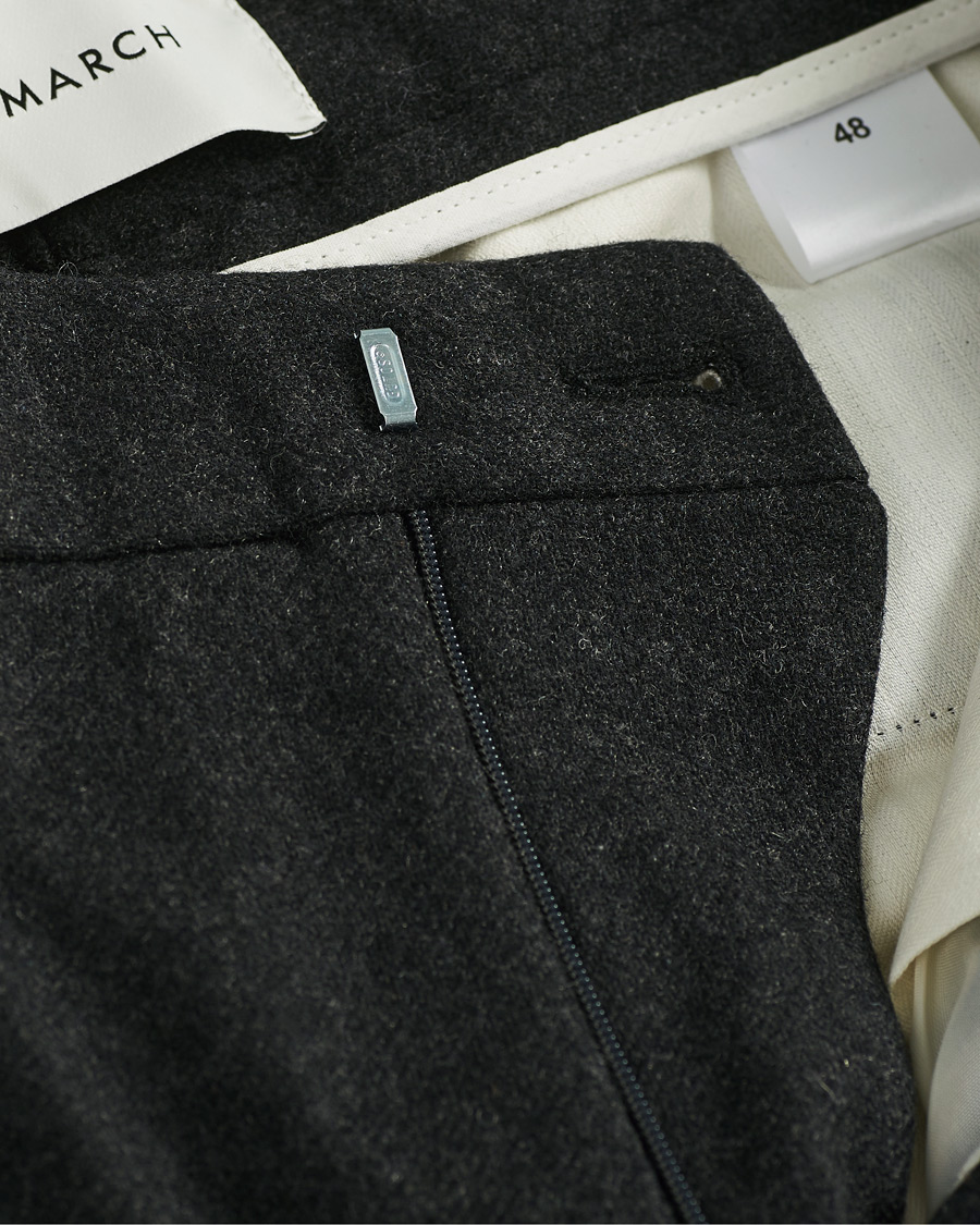 Herre | Bukser | A Day's March | Crovie Wool Trousers Grey Melange