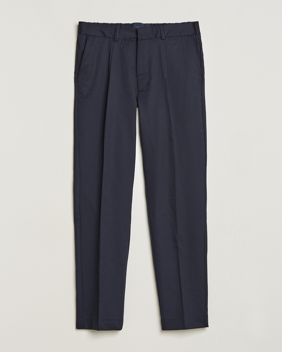 Herre | A Day's March | A Day's March | Smart Trousers Wool Twill Navy