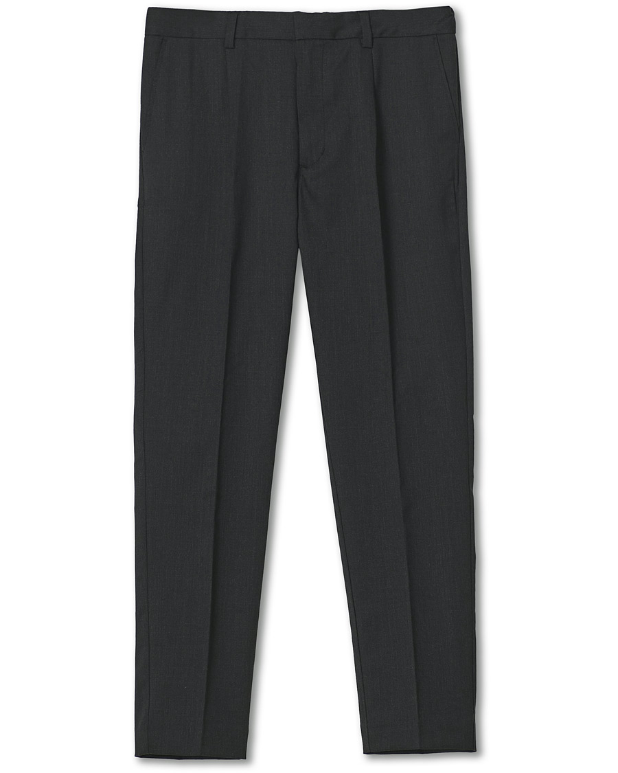 Herre | Bukser | A Day's March | Smart Trousers Wool Twill Charcoal