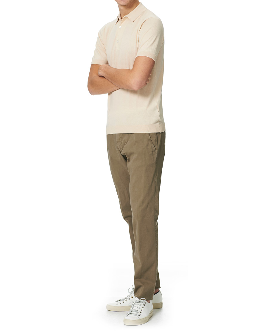 Herre | Polotrøjer | John Smedley | Adrian Slim Fit Sea Island Polo Ecru