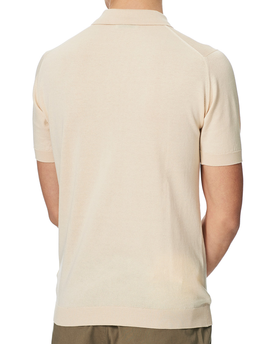 Herre | Polotrøjer | John Smedley | Adrian Slim Fit Sea Island Polo Ecru