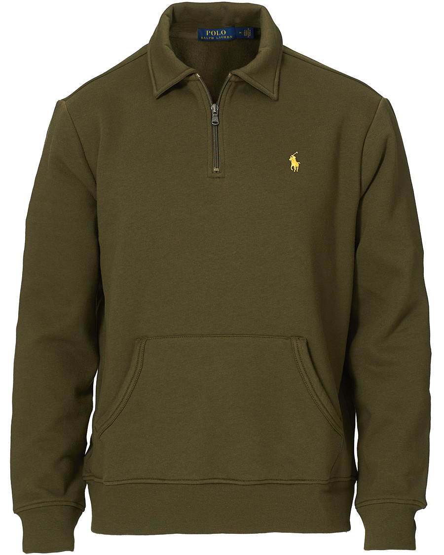 Herre | Trøjer | Polo Ralph Lauren | Graphic Fleece Half Zip Sweater Defender Green