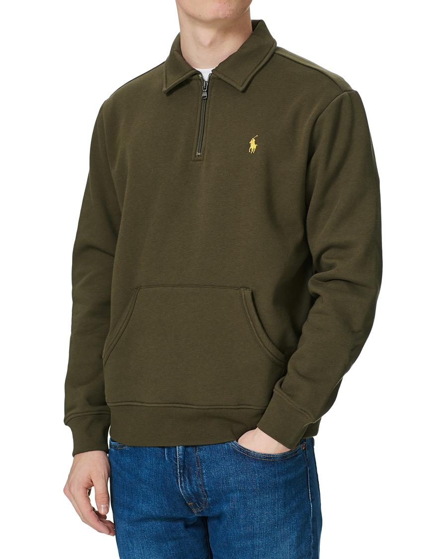 Herre | Trøjer | Polo Ralph Lauren | Graphic Fleece Half Zip Sweater Defender Green