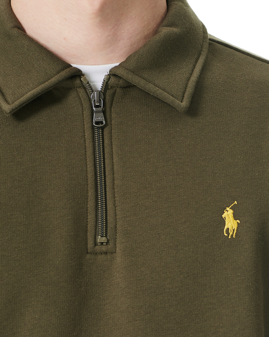 Herre | Trøjer | Polo Ralph Lauren | Graphic Fleece Half Zip Sweater Defender Green