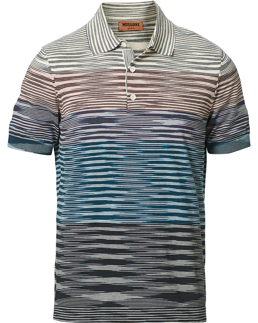 Herre | Polotrøjer | Missoni | Degradé Knitted Short Sleeve Polo Multicolour