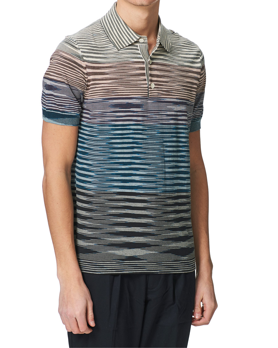 Herre | Polotrøjer | Missoni | Degradé Knitted Short Sleeve Polo Multicolour