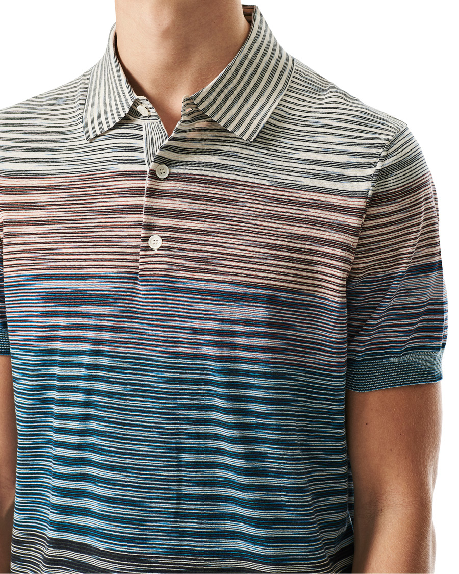 Herre | Polotrøjer | Missoni | Degradé Knitted Short Sleeve Polo Multicolour