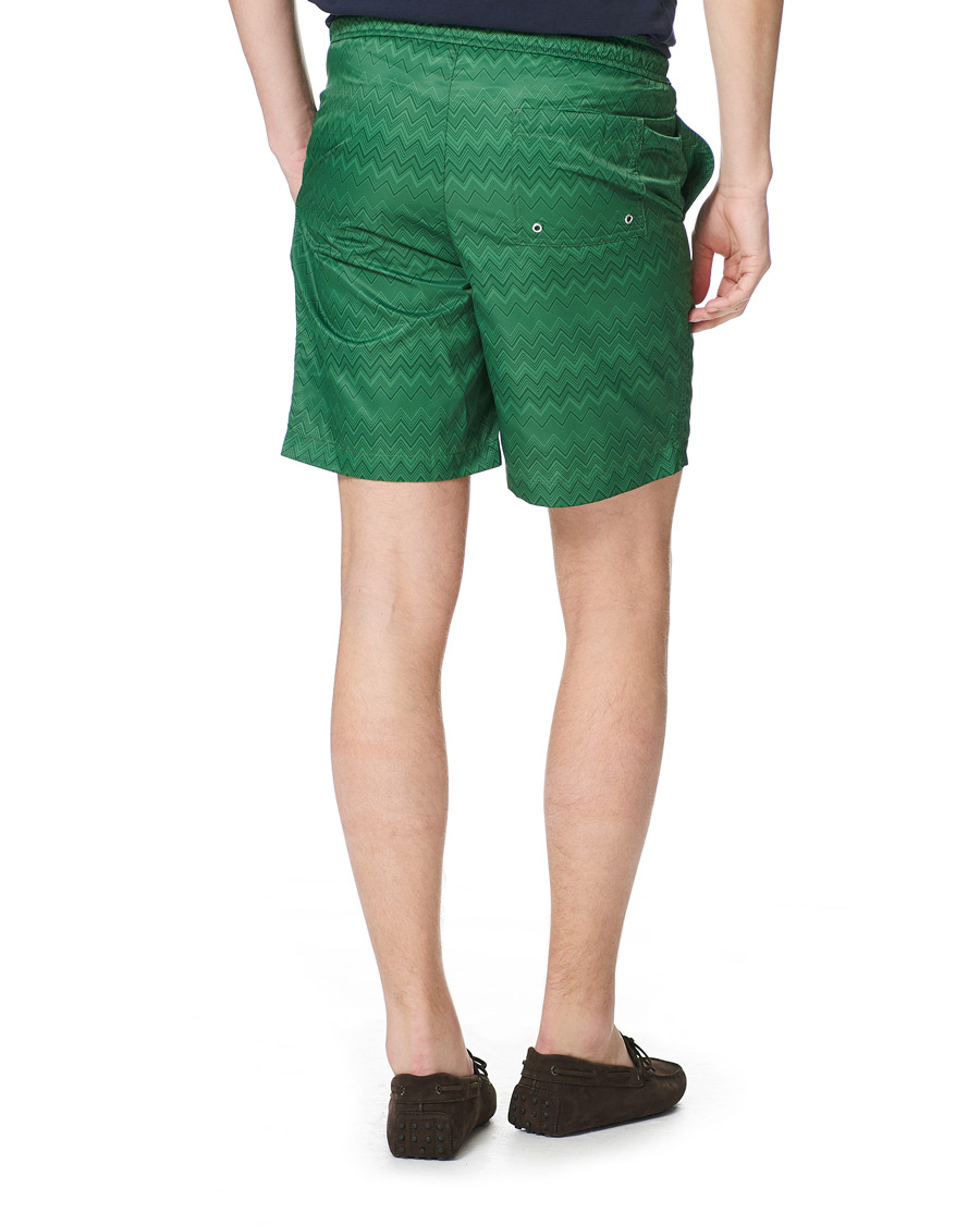 Herre | Badebukser | Missoni | Tonal Zig Zag Swim Shorts Dark Green