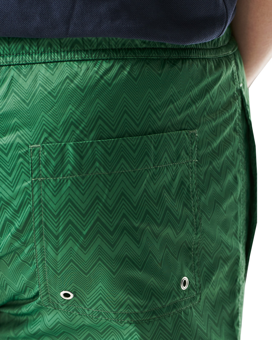 Herre | Badebukser | Missoni | Tonal Zig Zag Swim Shorts Dark Green