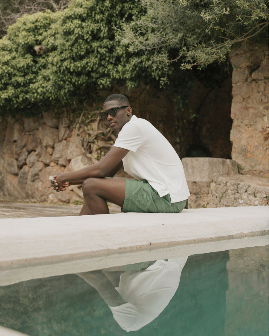 Herre | Badebukser | Missoni | Tonal Zig Zag Swim Shorts Dark Green