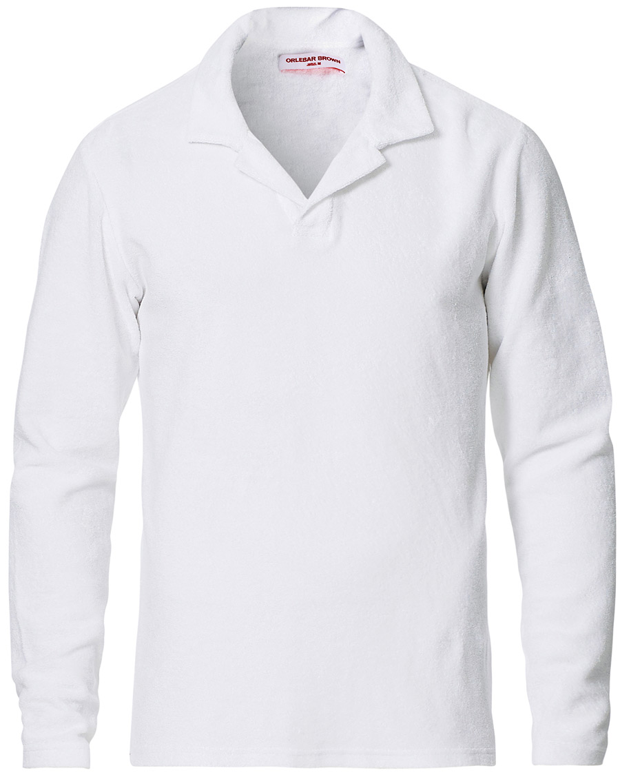 Herre | Trøjer | Orlebar Brown | Terry Long Sleeve Polo White