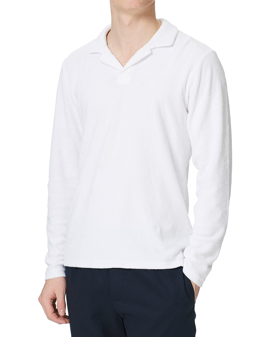 Herre | Trøjer | Orlebar Brown | Terry Long Sleeve Polo White