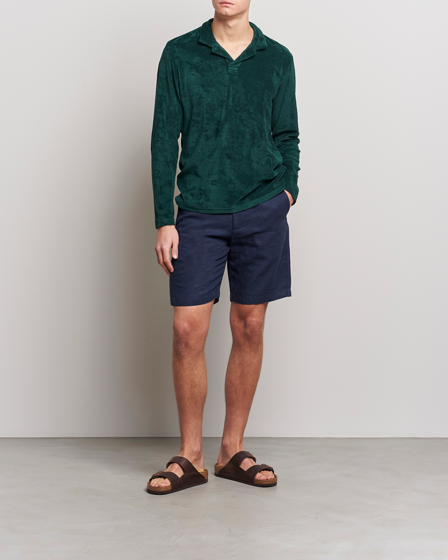 Herre | Trøjer | Orlebar Brown | Terry Long Sleeve Polo Racing Green