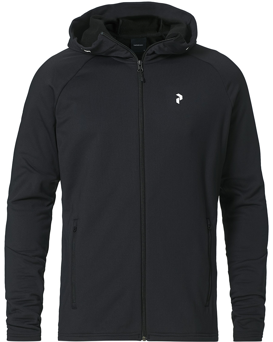 Herre | Trøjer | Peak Performance | Rider Zip Hood Fleece Black