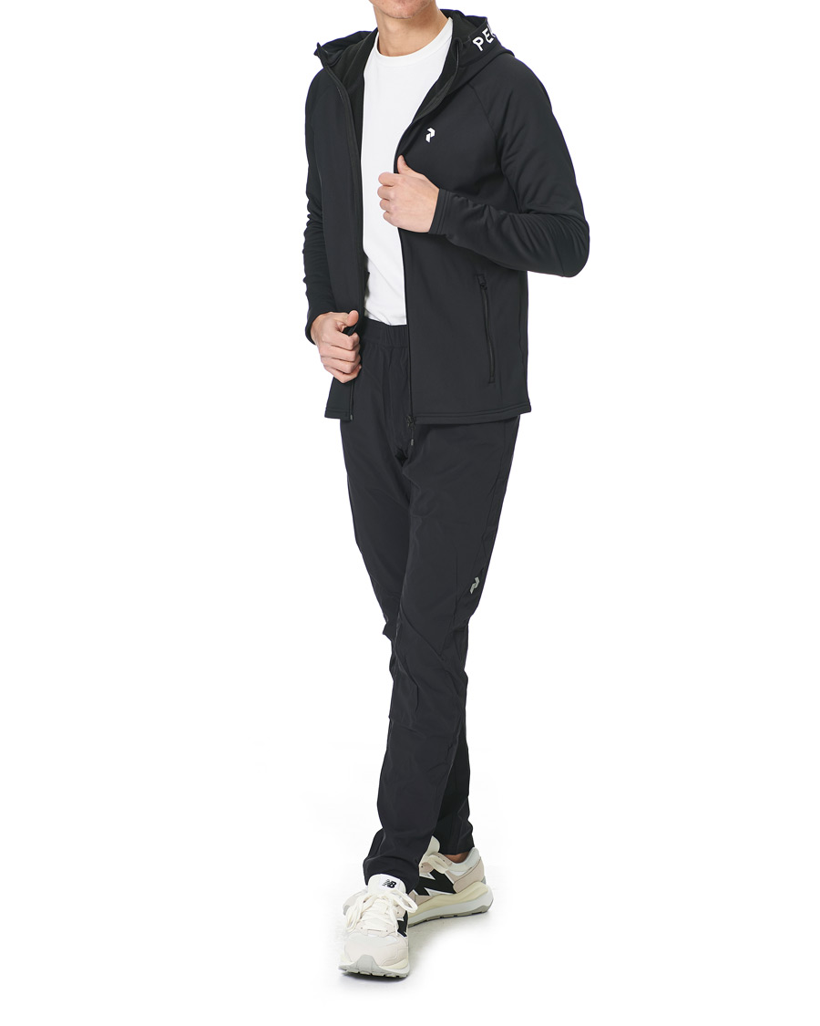 Herre | Trøjer | Peak Performance | Rider Zip Hood Fleece Black