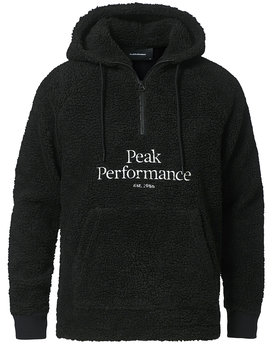 Herre | Trøjer | Peak Performance | Pile Fleece Half Zip Hood Black