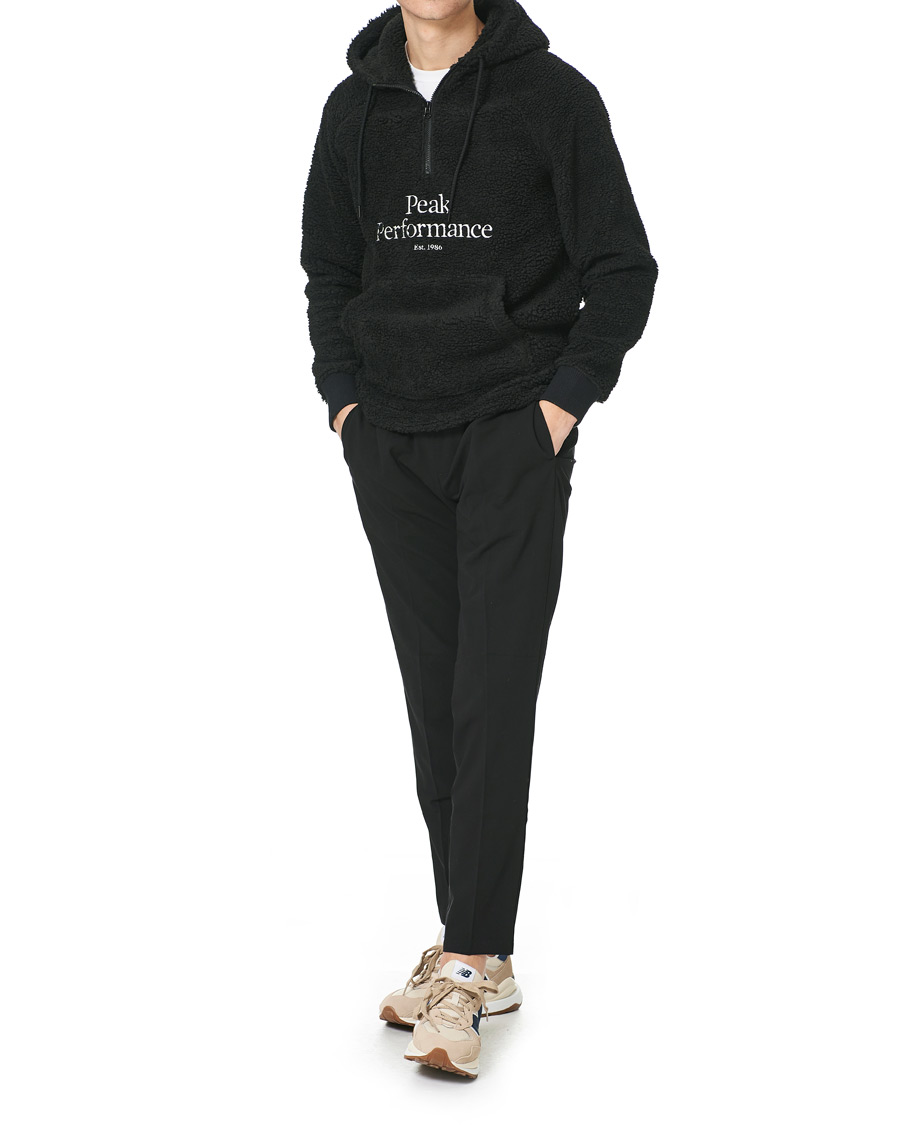 Herre | Trøjer | Peak Performance | Pile Fleece Half Zip Hood Black