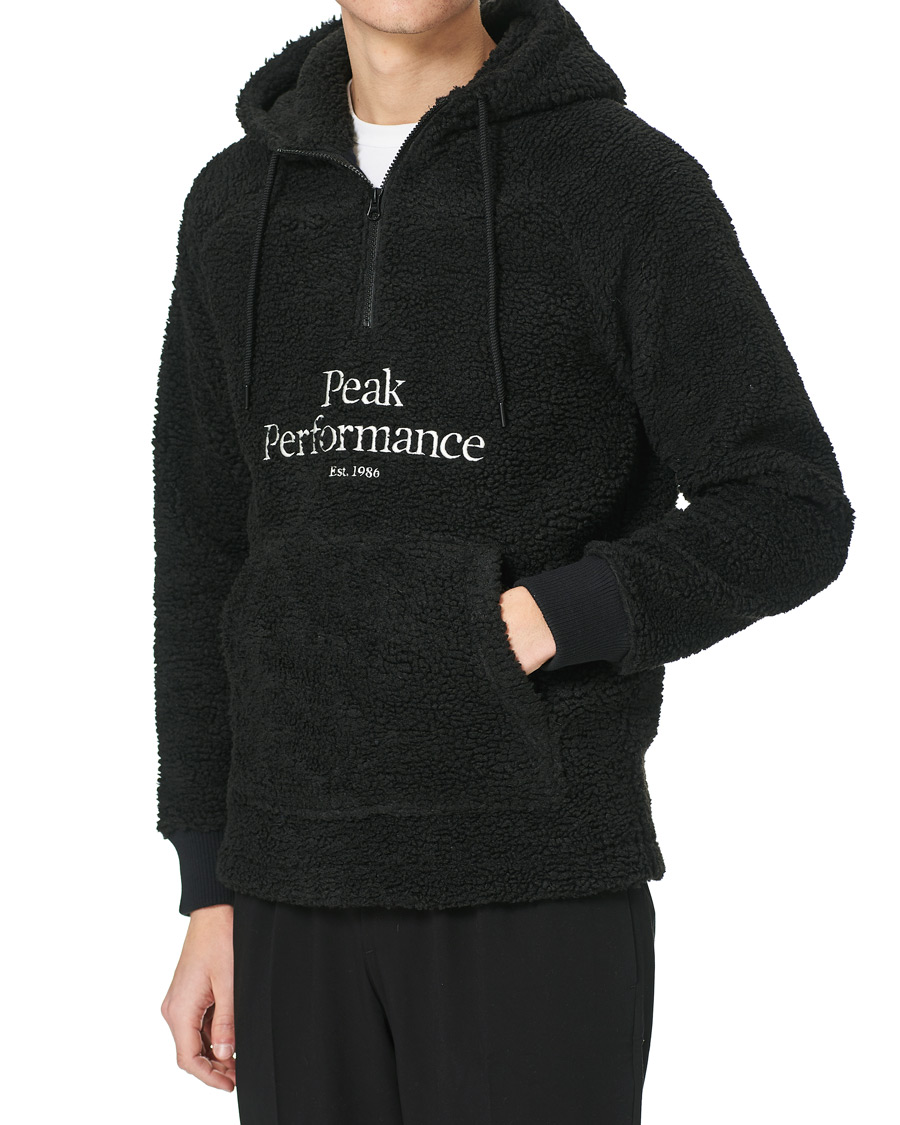Herre | Trøjer | Peak Performance | Pile Fleece Half Zip Hood Black