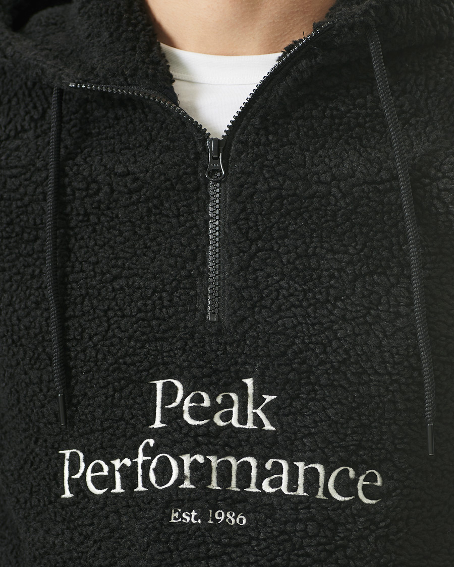 Herre | Trøjer | Peak Performance | Pile Fleece Half Zip Hood Black