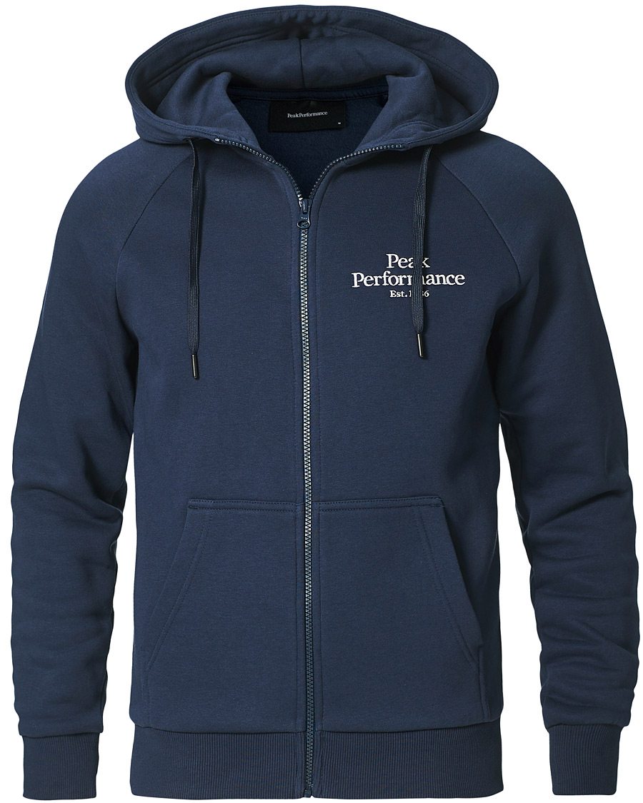 Herre | Trøjer | Peak Performance | Original Logo Full Zip Hoodie Blue Shadow