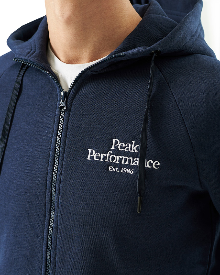 Herre | Trøjer | Peak Performance | Original Logo Full Zip Hoodie Blue Shadow
