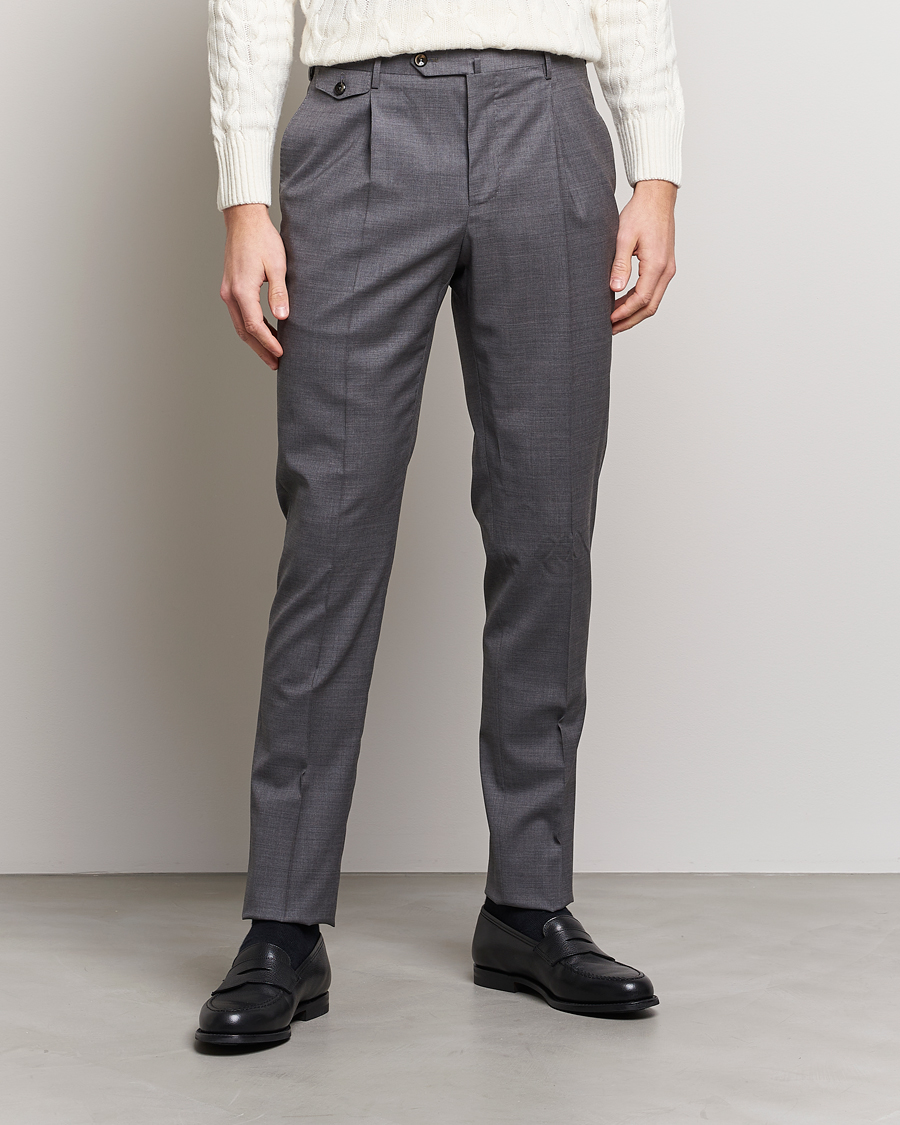 Herre | Bukser | PT01 | Gentleman Fit Wool Trousers Medium Grey