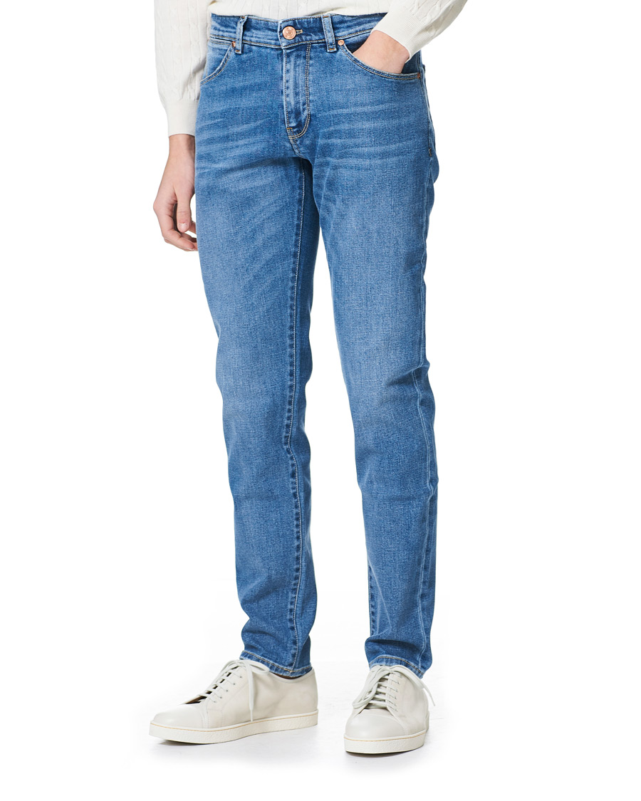 Herre | Jeans | PT01 | Slim Fit Stretch Denim Light Blue Wash