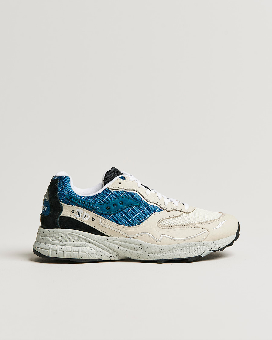 Herre | Saucony Grid Hurricane Sneaker Cream/Blue | Saucony | Grid Hurricane Sneaker Cream/Blue