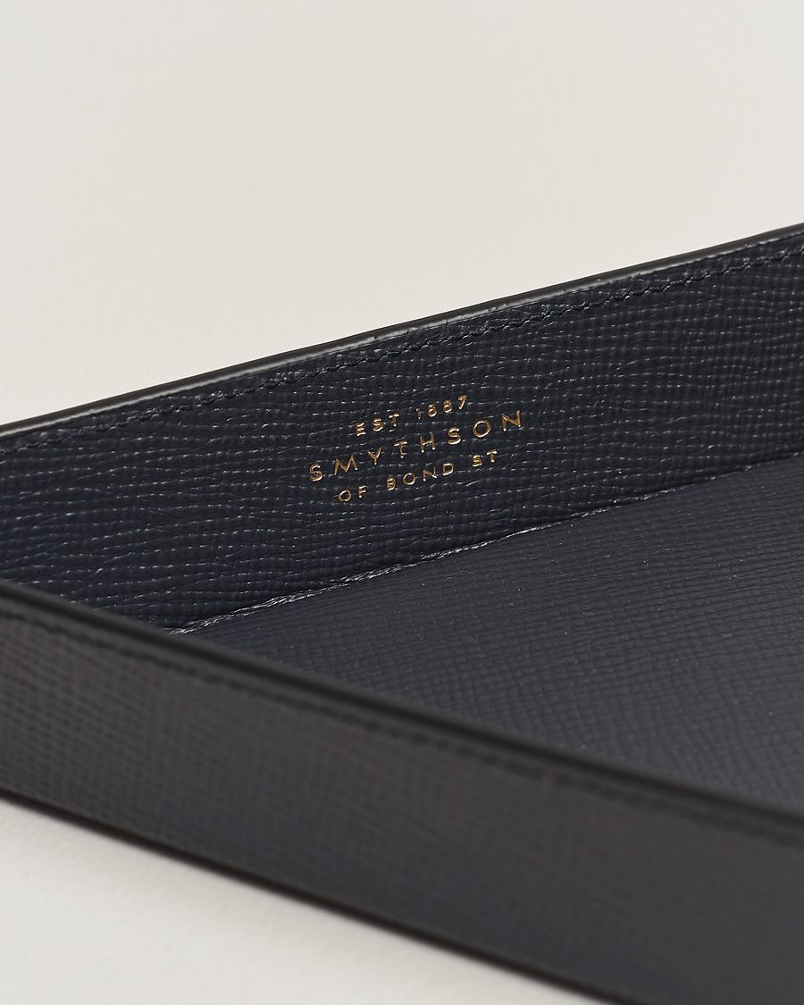 Herre |  | Smythson | Panama Leather Coin Tray Navy