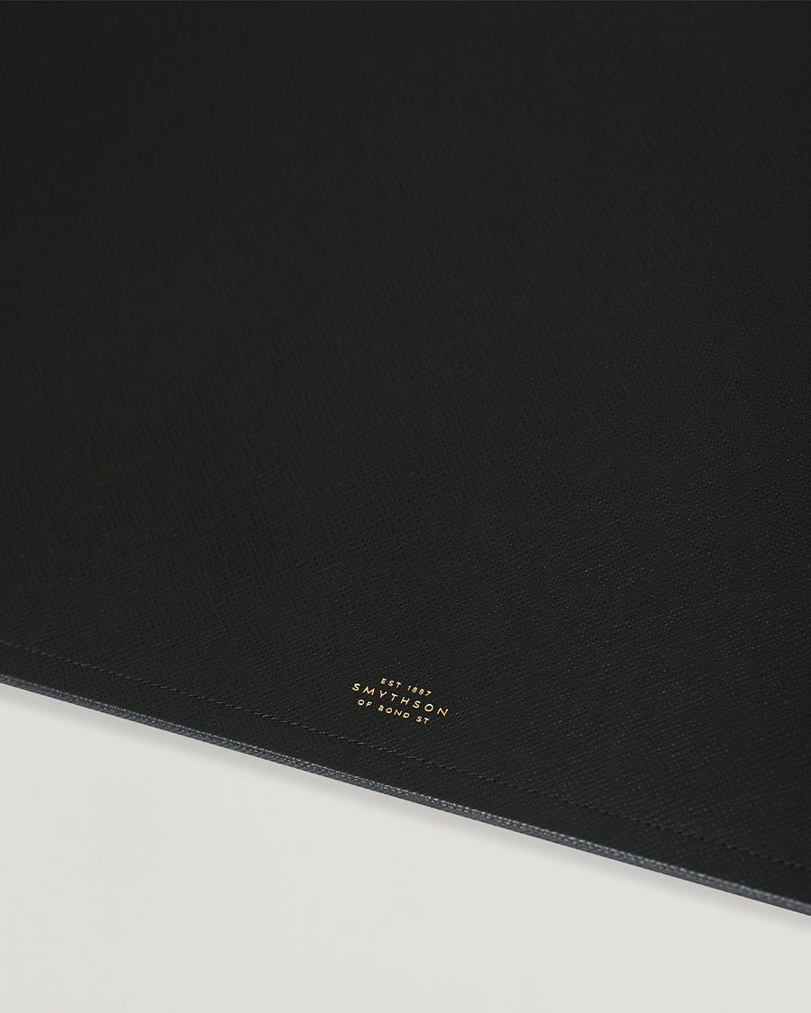 Men | Lifestyle | Smythson | Panama Desk Mat Black