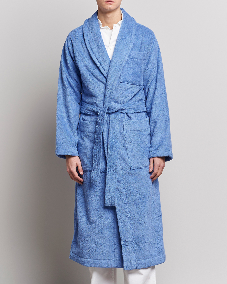 Herre | Gaver til særlige lejligheder | Tekla | Organic Terry Classic Bathrobe Clear Blue