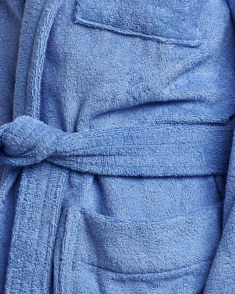 Herre | Pyjamas & Morgenkåber | Tekla | Organic Terry Classic Bathrobe Clear Blue
