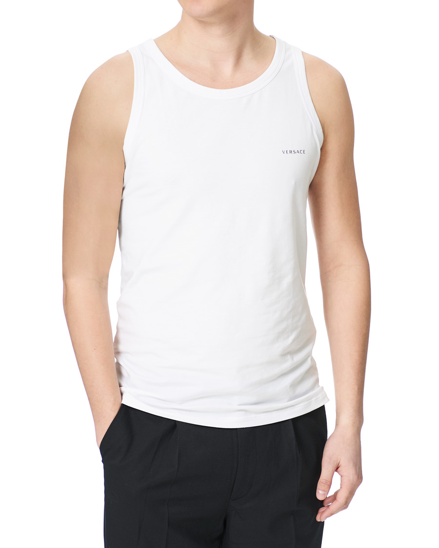 Herre | T-Shirts | Versace | Logo Tank Top White